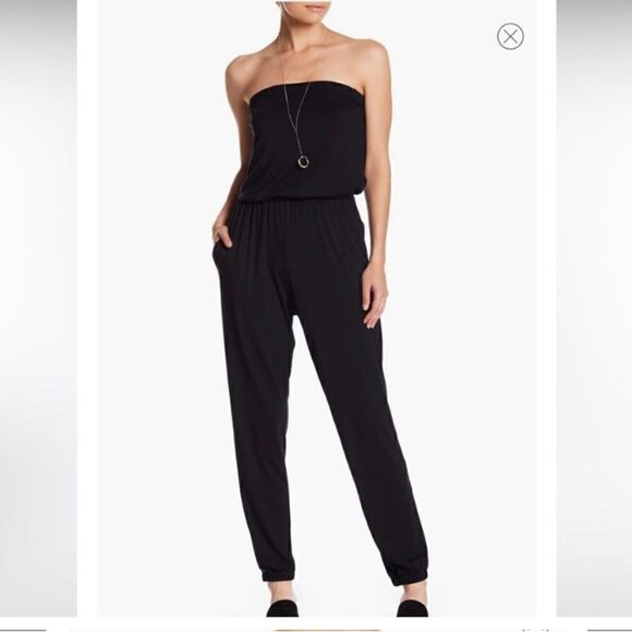 #521 Nordstrom GO COUTURE KAITLYN Strapless Tube Jumpsuit - Picture 1 of 9
